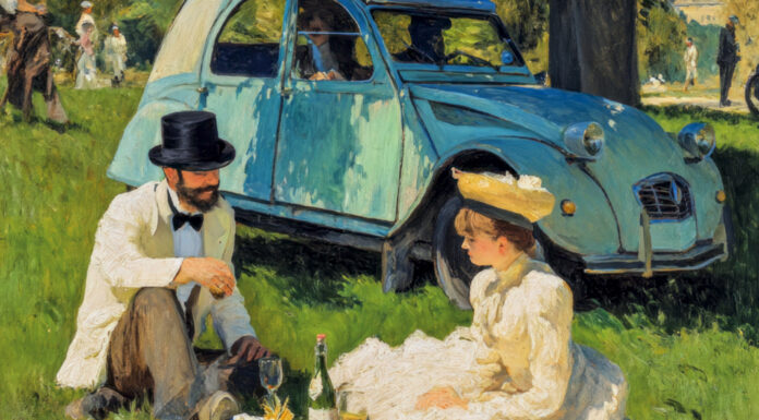 cover Fotolito CDcromo poster Manet citroen 2cv Midjourney